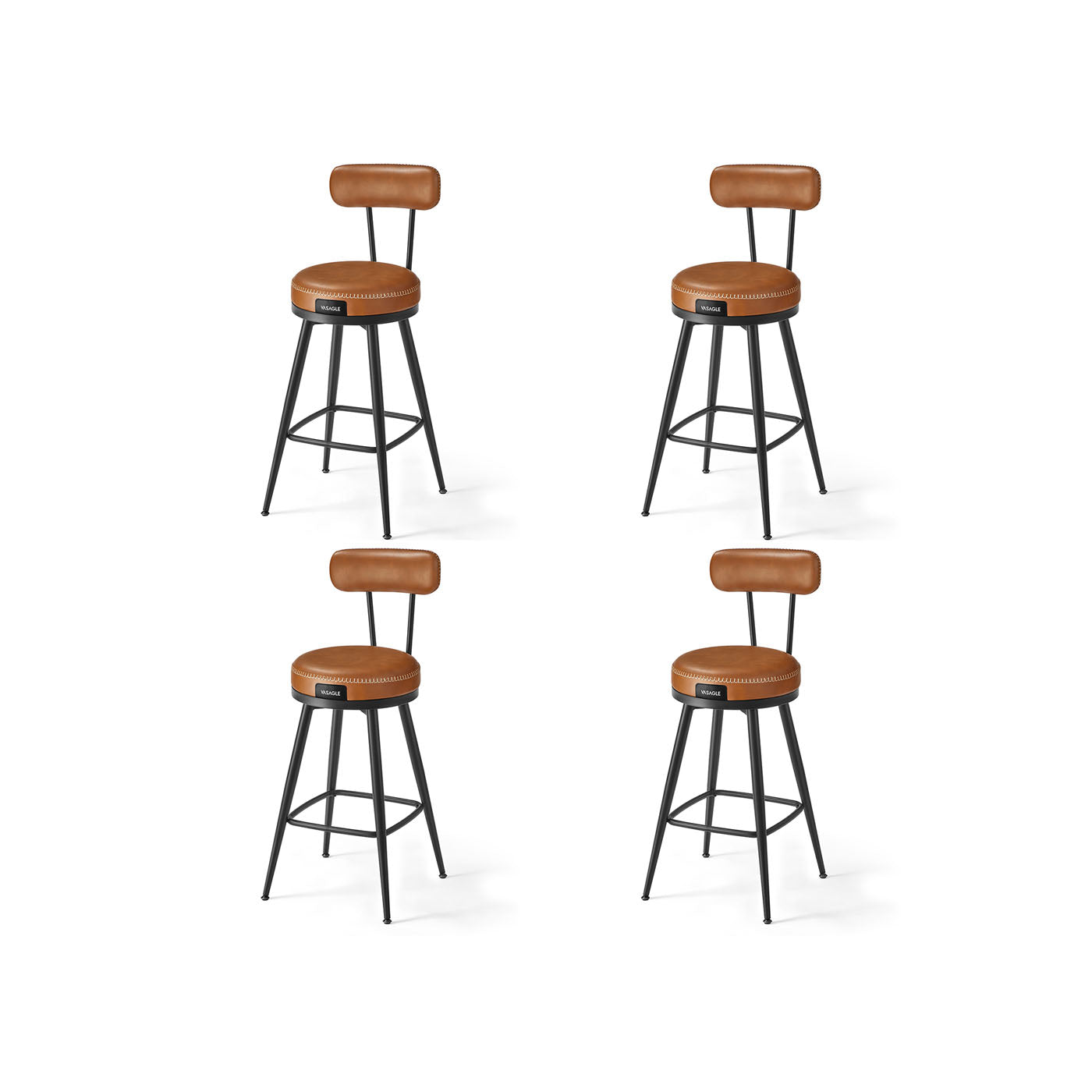Tabourets de bar design en PU (Lot de 2)