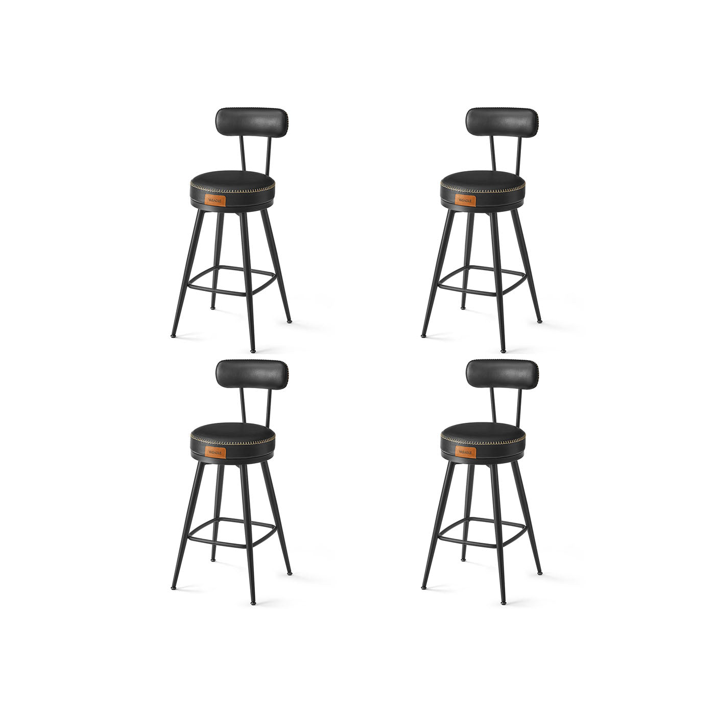 Tabourets de bar design en PU (Lot de 2)