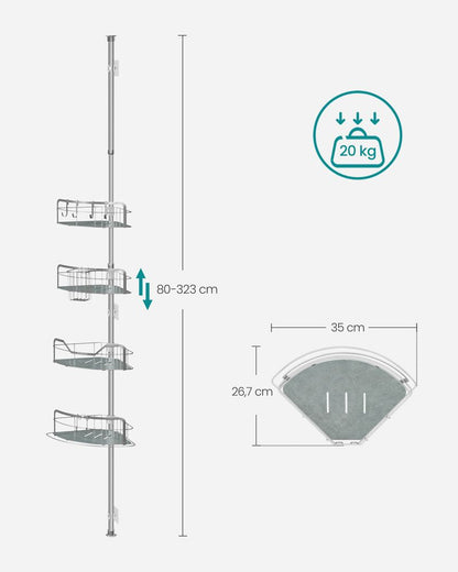 Étagère de douche sans perçage