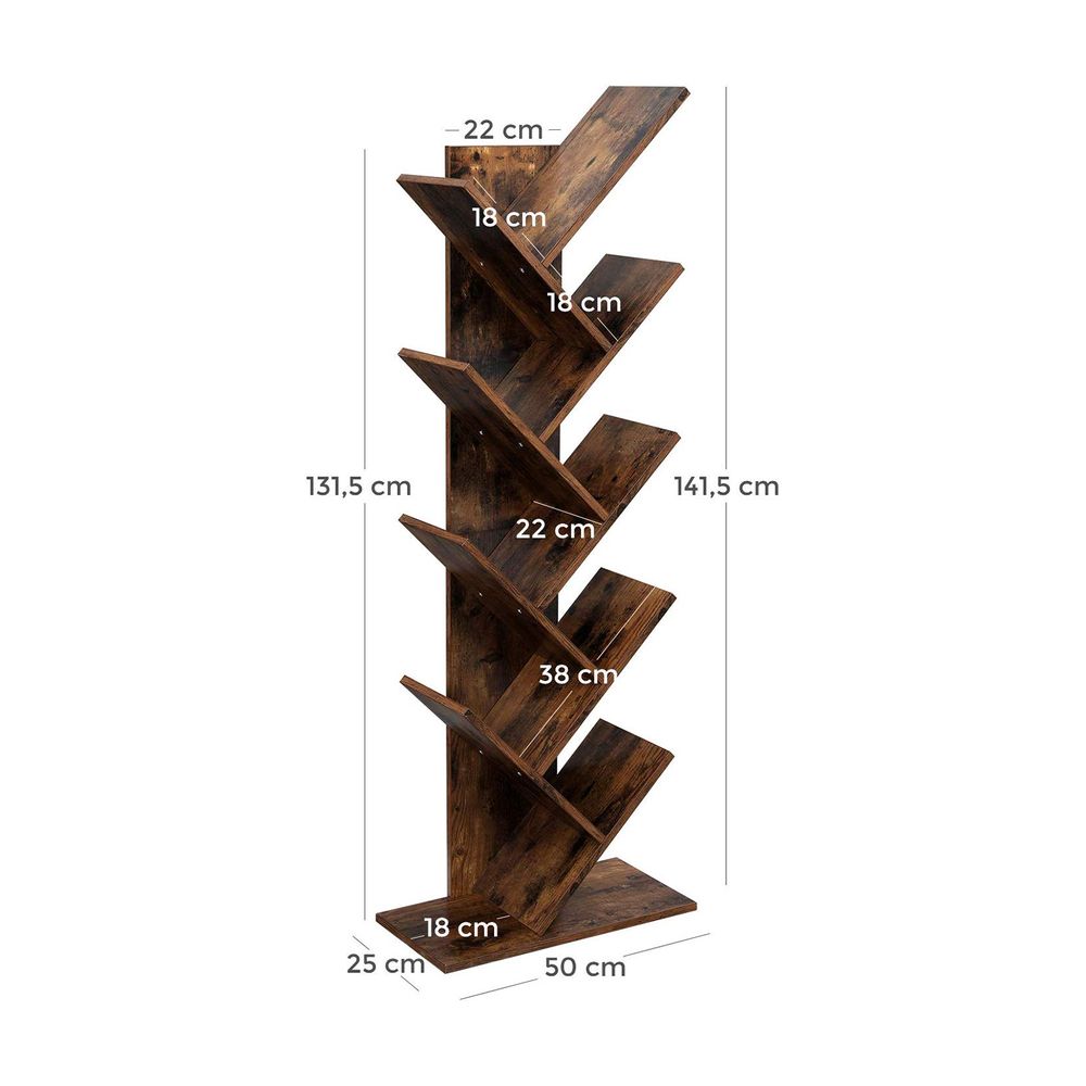 Bibliothèque à 8 niveaux en forme d'arbre