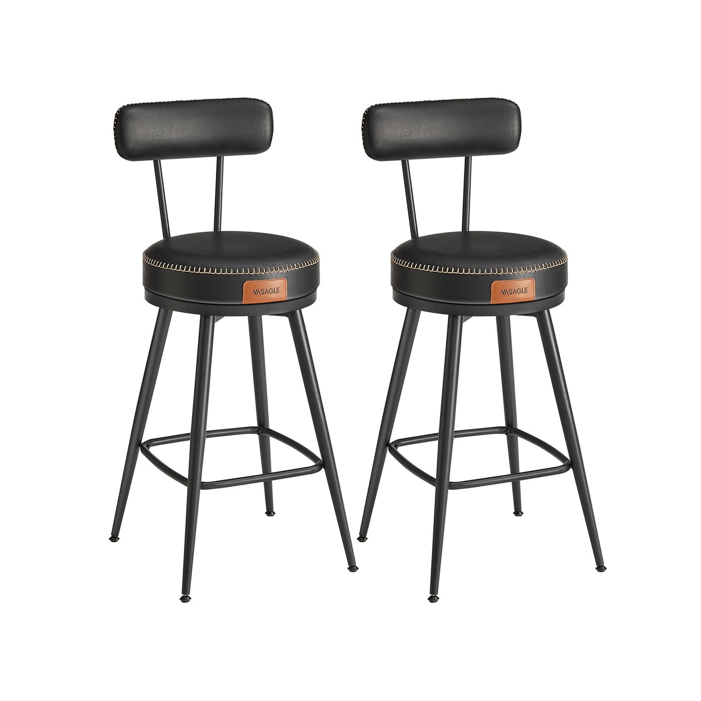 Tabourets de bar design en PU (Lot de 2)