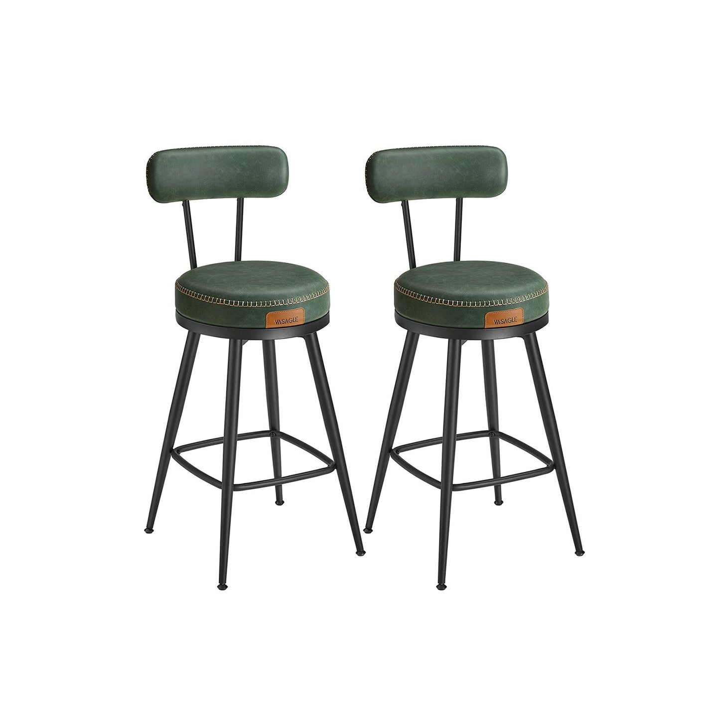 Tabourets de bar design en PU (Lot de 2)