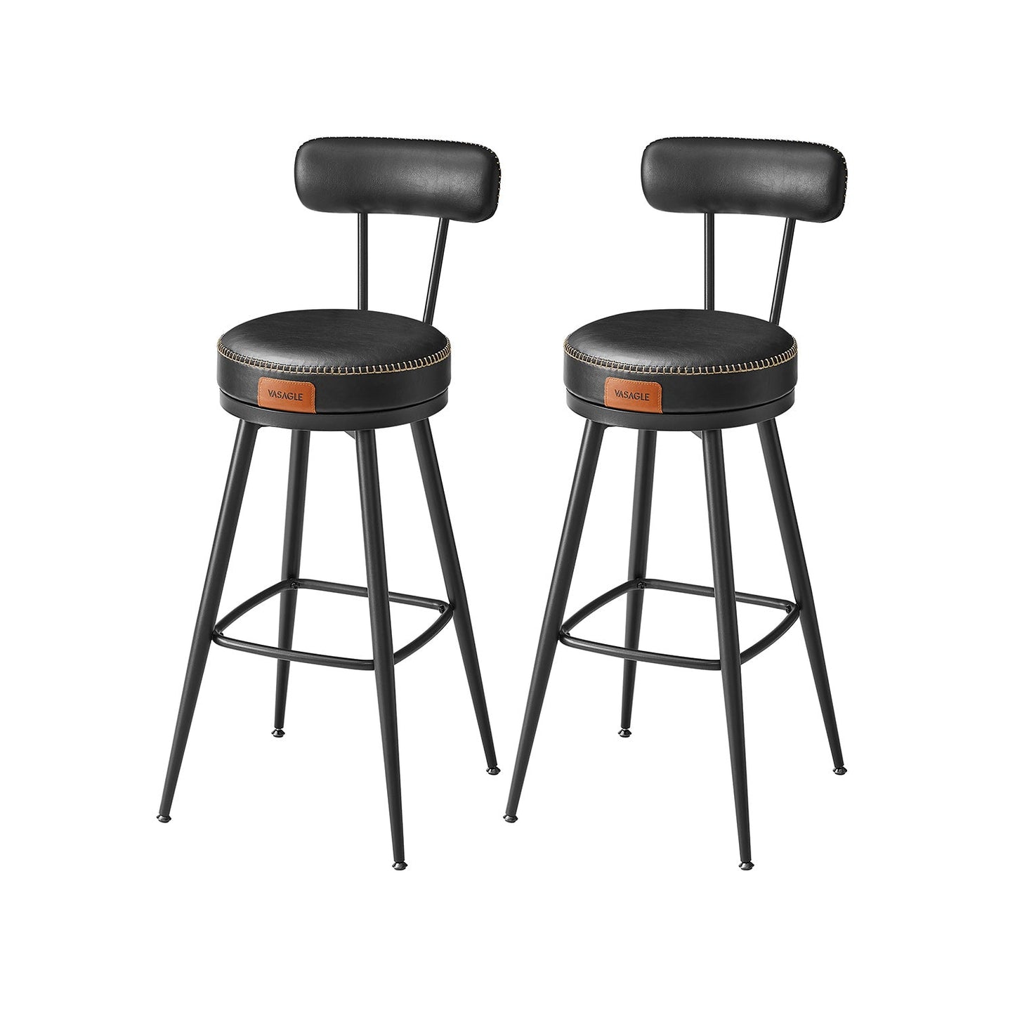 Tabourets de bar design en PU (Lot de 2)