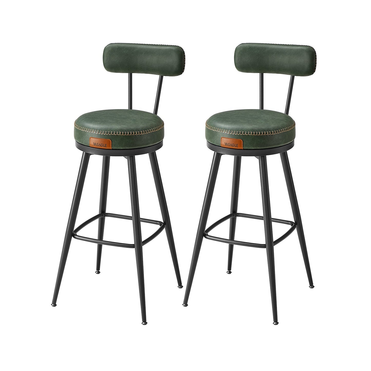 Tabourets de bar design en PU (Lot de 2)
