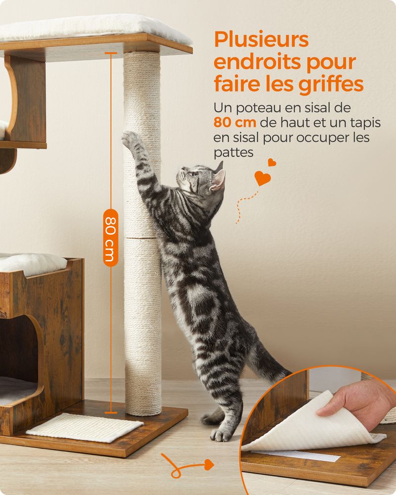 Arbre à chat Style Vintage 80 cm