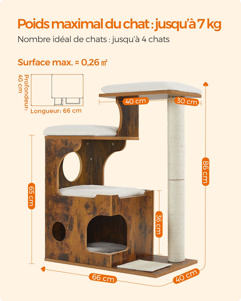 Arbre à chat Style Vintage 80 cm