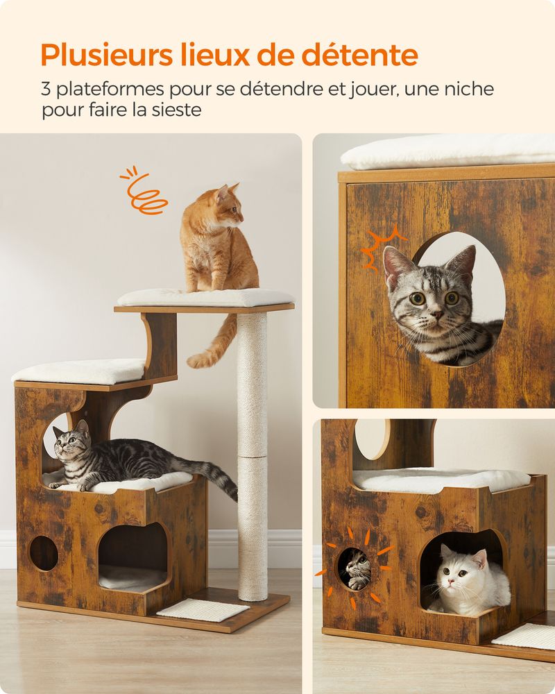Arbre à chat Style Vintage 80 cm