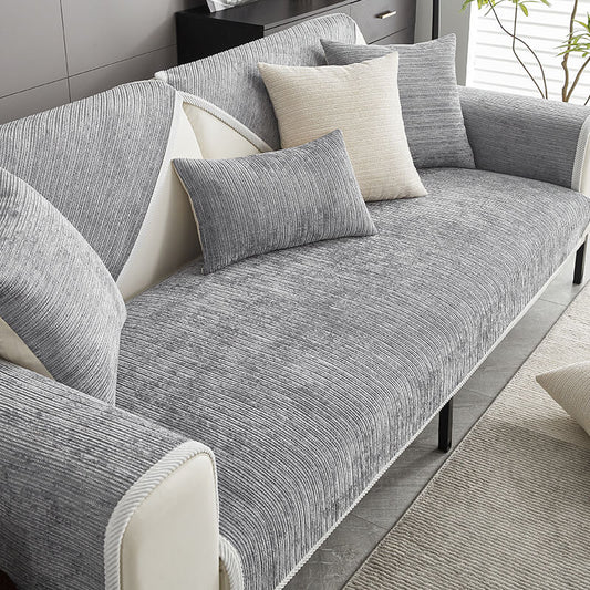Housse de canapé imperméable et antimicrobienne en tissu chenille anti-rayures