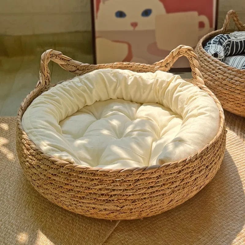 Panier en osier pour chat