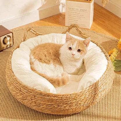 Panier en osier pour chat