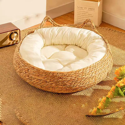 Panier en osier pour chat