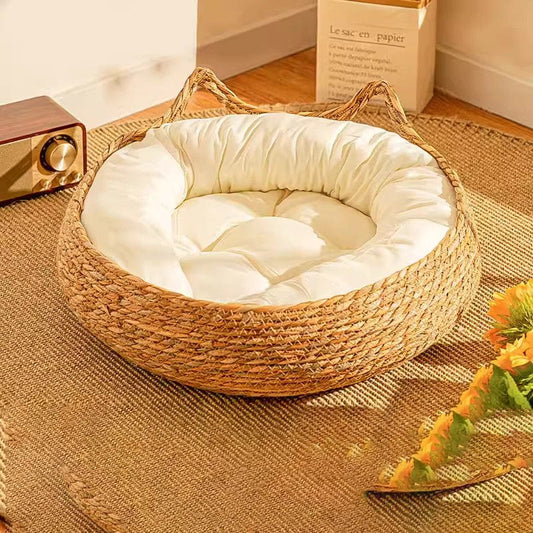 Panier en osier pour chat